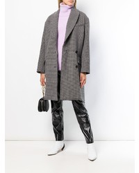 Женское темно-серое пальто в клетку от IRO