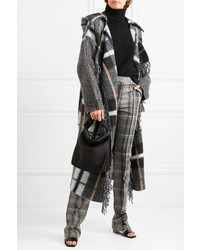 Женское темно-серое пальто в клетку от Stella McCartney