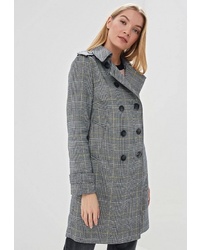 Женское темно-серое пальто в шотландскую клетку от Marks & Spencer