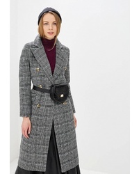 Женское темно-серое пальто в шотландскую клетку от TrendyAngel