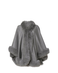 Темно-серое пальто-накидка от Liska