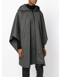 Темно-серое пальто-накидка от Saint Laurent