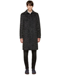 Мужское темно-серое пальто с леопардовым принтом от 3.1 Phillip Lim