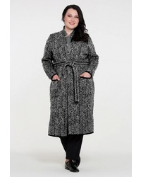 Женское темно-серое пальто с принтом от Intikoma