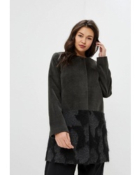 Женское темно-серое пальто с принтом от Style national