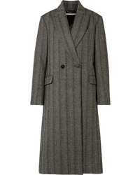 Женское темно-серое пальто с узором "в ёлочку" от Stella McCartney