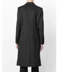 Женское темно-серое пальто с цветочным принтом от Dolce & Gabbana