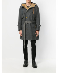 Мужское темно-серое пальто от Sacai