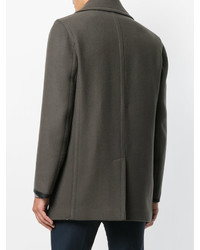 Мужское темно-серое пальто от Salvatore Ferragamo