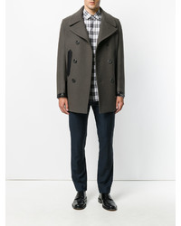 Мужское темно-серое пальто от Salvatore Ferragamo