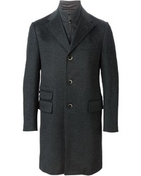 Мужское темно-серое пальто от Corneliani