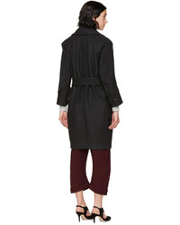 Женское темно-серое пальто от Dsquared2