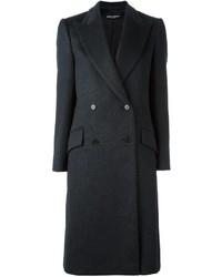 Женское темно-серое пальто от Dolce & Gabbana