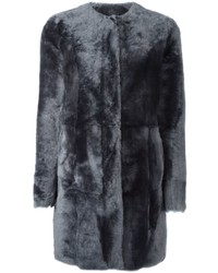 Женское темно-серое пальто от Drome