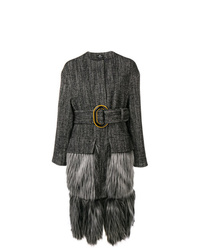 Женское темно-серое пальто от Elisabetta Franchi