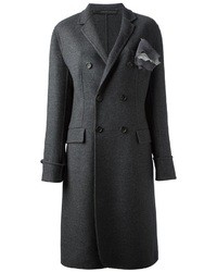 Женское темно-серое пальто от Ermanno Scervino
