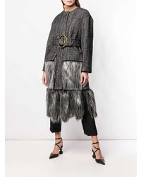 Женское темно-серое пальто от Elisabetta Franchi