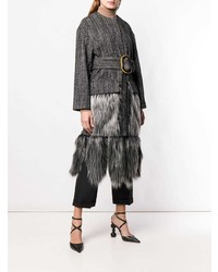 Женское темно-серое пальто от Elisabetta Franchi