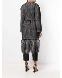 Женское темно-серое пальто от Elisabetta Franchi