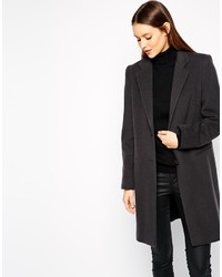 Женское темно-серое пальто от Helene Berman