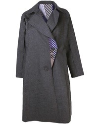 Женское темно-серое пальто от Issey Miyake