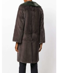 Женское темно-серое пальто от Liska