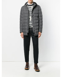 Мужское темно-серое пальто от Herno