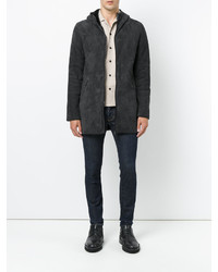 Мужское темно-серое пальто от Giorgio Brato
