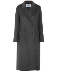 Женское темно-серое пальто от Prada