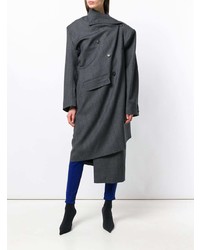 Женское темно-серое пальто от Balenciaga