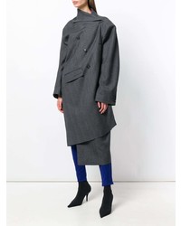Женское темно-серое пальто от Balenciaga