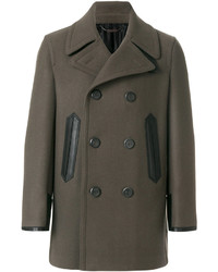 Мужское темно-серое пальто от Salvatore Ferragamo