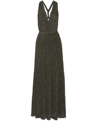 Темно-серое платье-макси крючком от Missoni