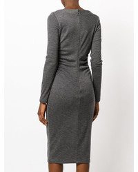 Темно-серое платье-миди от Tom Ford