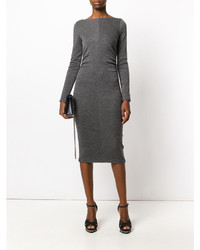 Темно-серое платье-миди от Tom Ford