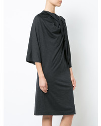 Темно-серое платье-миди от Chalayan