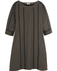 Темно-серое платье с вышивкой от Kenzo
