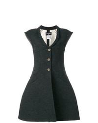 Темно-серое платье с пышной юбкой от Chanel Vintage