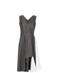 Темно-серое платье с пышной юбкой от Jil Sander Navy