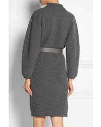 Темно-серое платье-свитер от Fendi