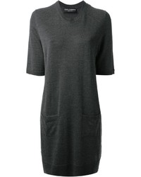 Темно-серое платье-свитер от Dolce & Gabbana