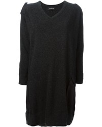 Темно-серое платье-свитер от Zucca
