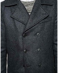 Темно-серое полупальто от Selected