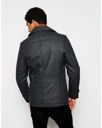 Темно-серое полупальто от Selected