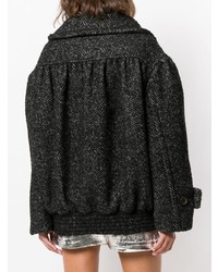 Женское темно-серое полупальто от Miu Miu