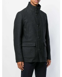 Темно-серое полупальто от Herno