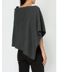 Темно-серое пончо от Lamberto Losani