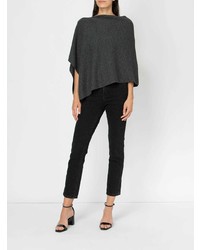 Темно-серое пончо от Lamberto Losani