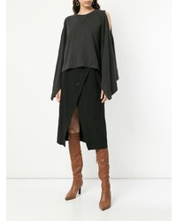 Темно-серое пончо от Kitx