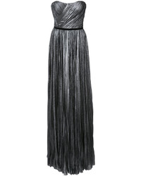 Темно-серое шелковое вечернее платье со складками от J. Mendel